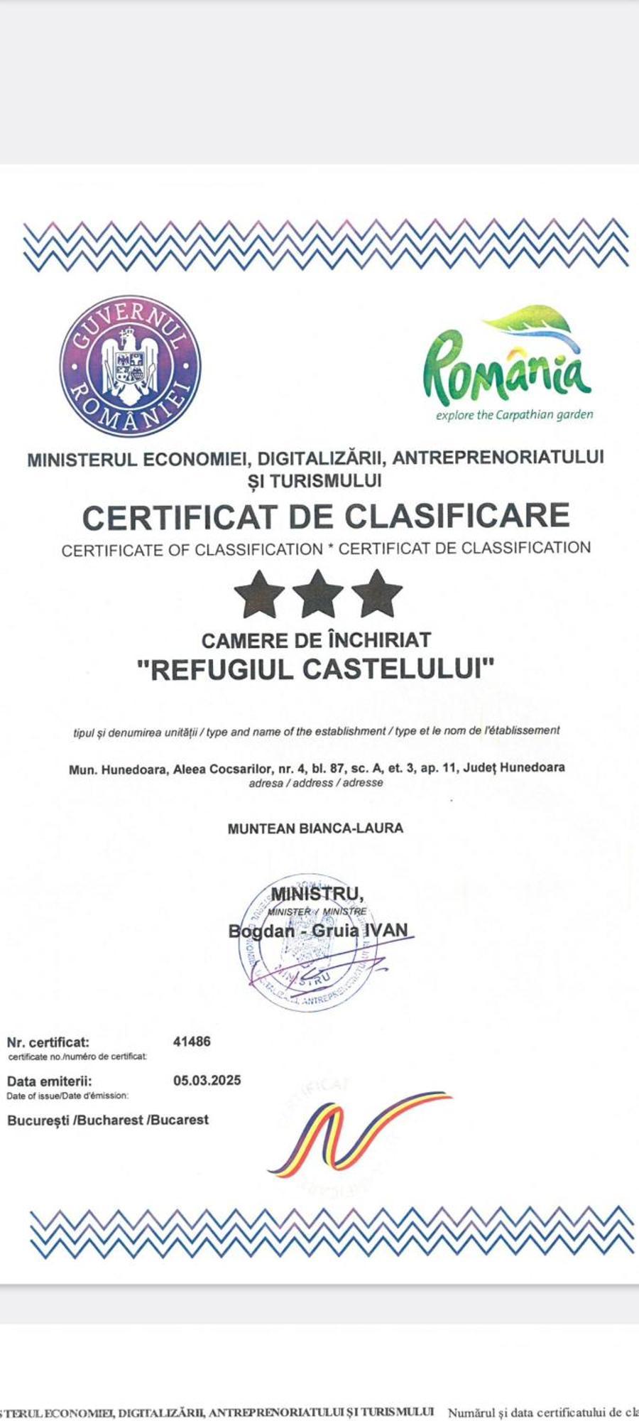 후네도아라 Refugiul Castelului 아파트 외부 사진